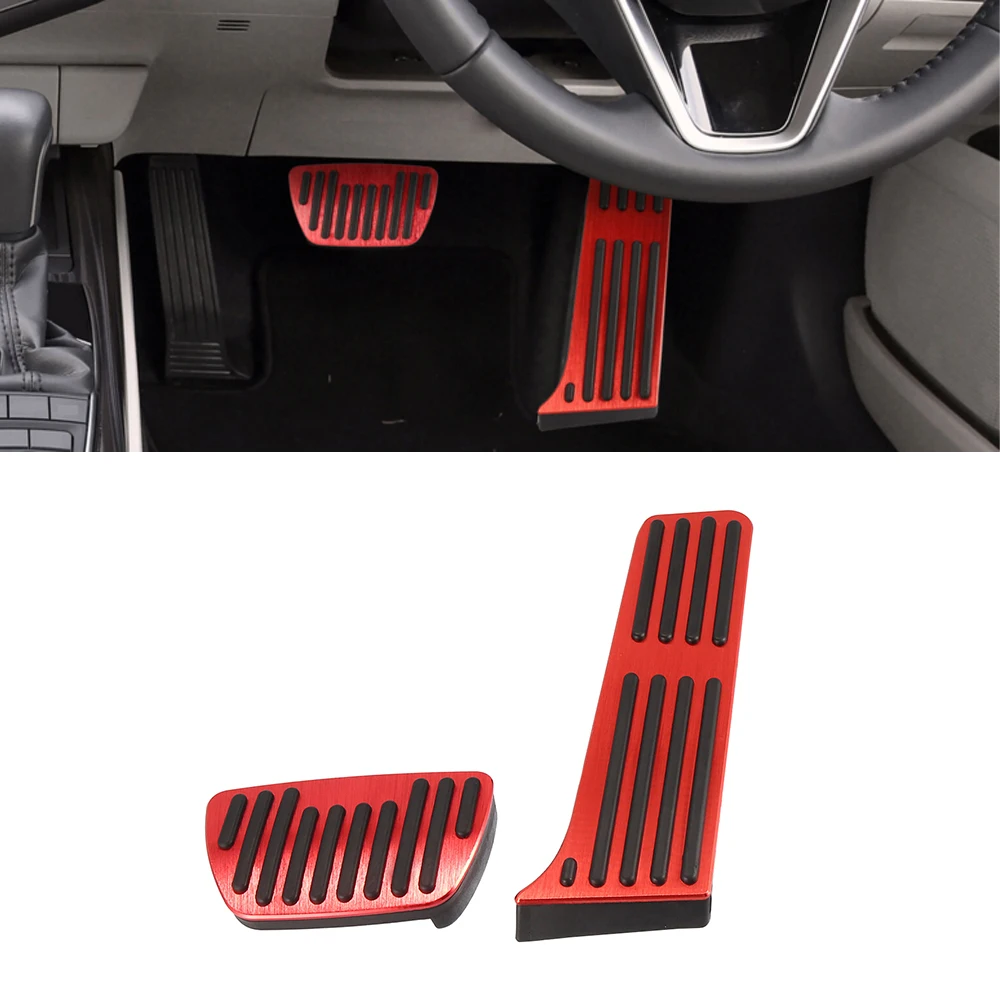 

2pcs Aluminum Car Pedal Gas Brake Pedals Cover for Toyota RAV4 Avalon Camry 2019-2020 Highlander 2020-2021