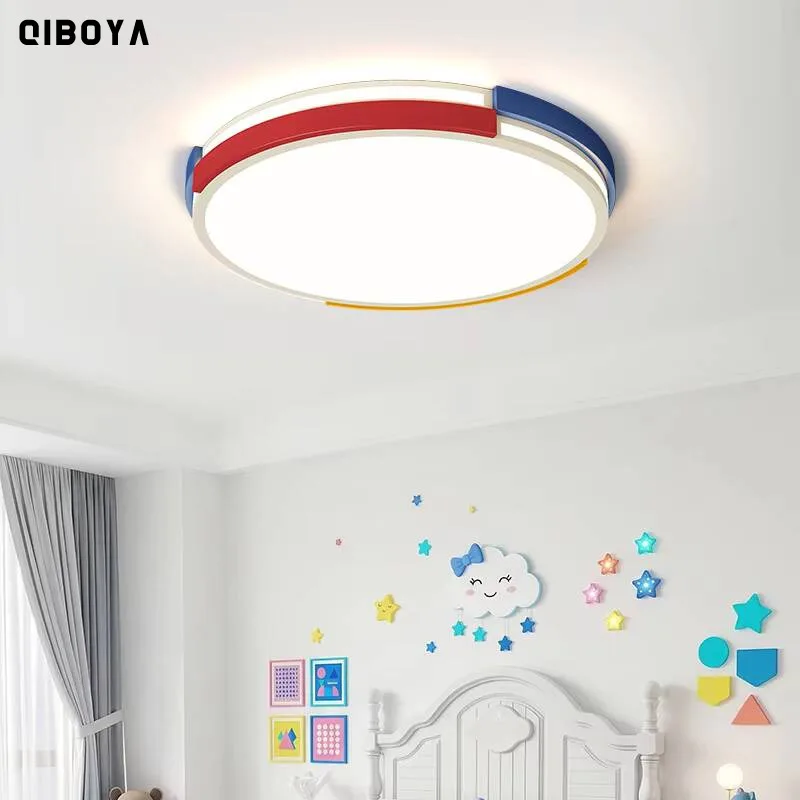 Creative Building Block Children's Room Led Ceiling Lights Bedroom Cartoon Ceiling Lamp Simple Modern Home Indoor Lighting Lamps