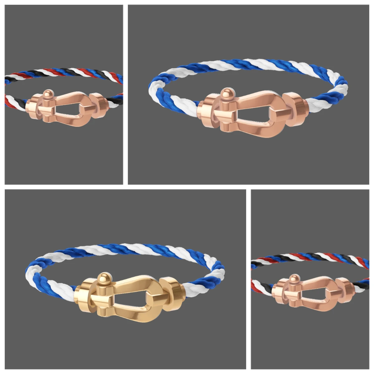 

A high-quality, fashionable and classic diamond-free, colorful horseshoe-shaped bracelet of 2025