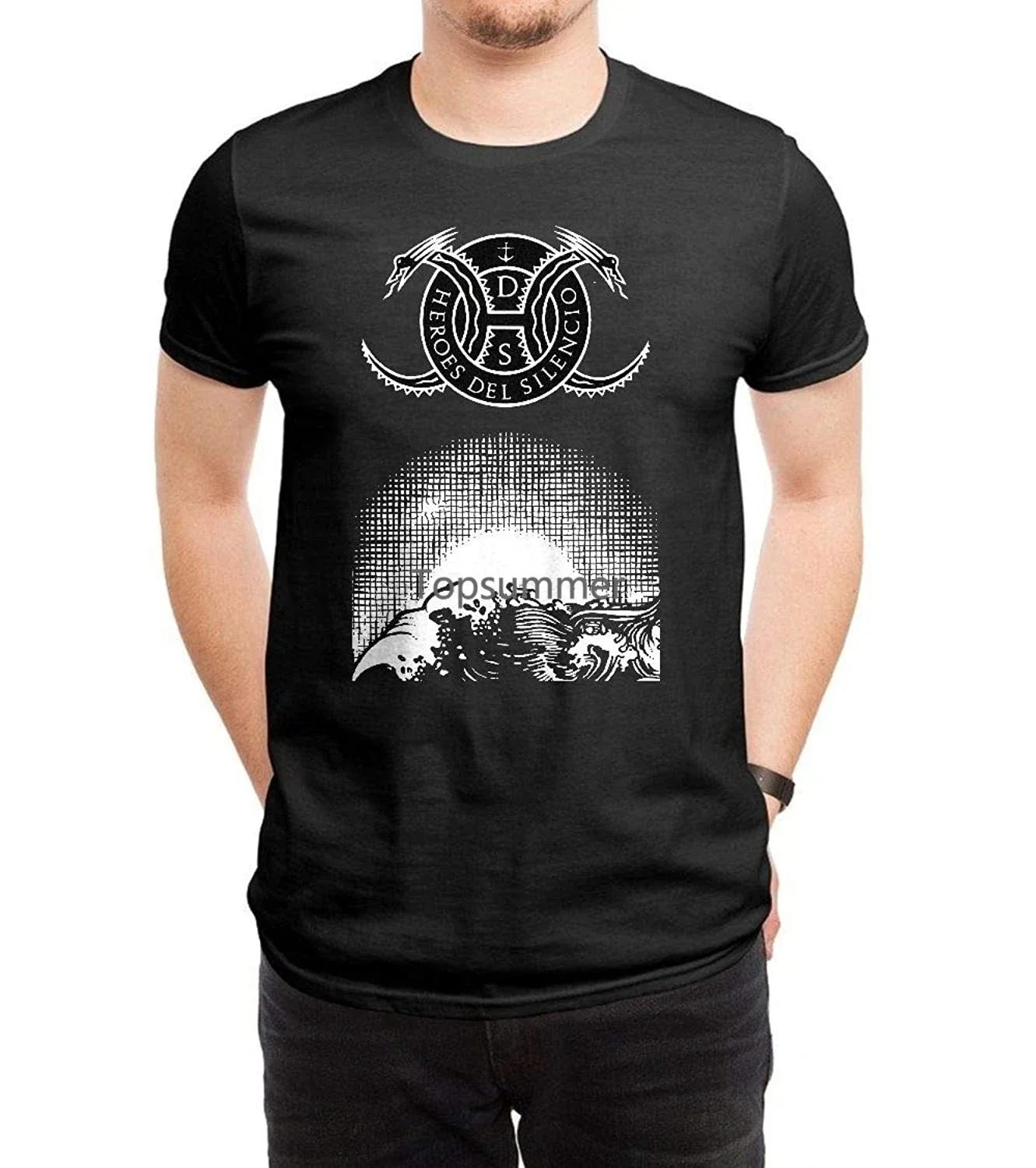 

Men'S T Shirts Heroes Del Silencio Art Black