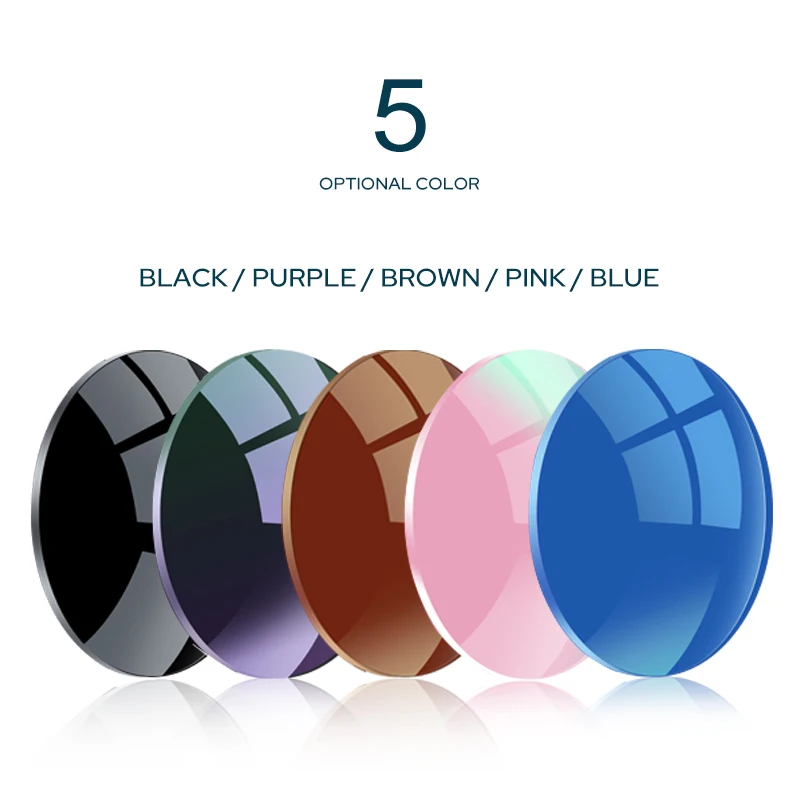 GENEVIEVE 1.56 1.61 1.67 1.Myopia and Hyperopia Prescription Eyeglasses Lenses Photochromic Grey-brown-pink-violet-blue Series