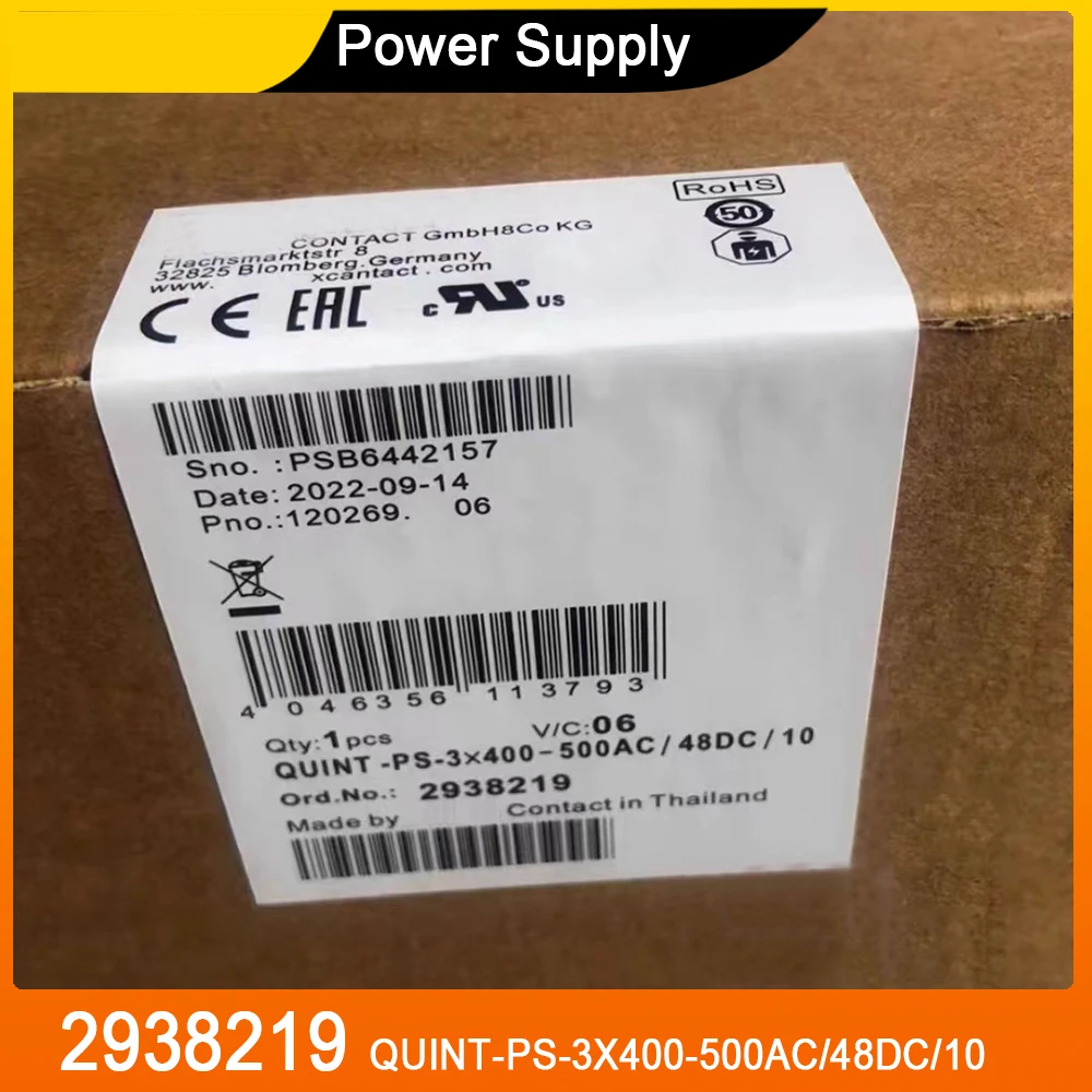 For Phoenix Power Supply 2938219 QUINT-PS-3X400-500AC/48DC/10