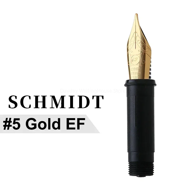 Imagem -03 - Schmidt Bock Banhado a Ouro Prata Caneta Tinteiro Nib ef 0.38 mm f 0.5 mm Nib Papelaria Escola Bussiness Material de Escritório No.5