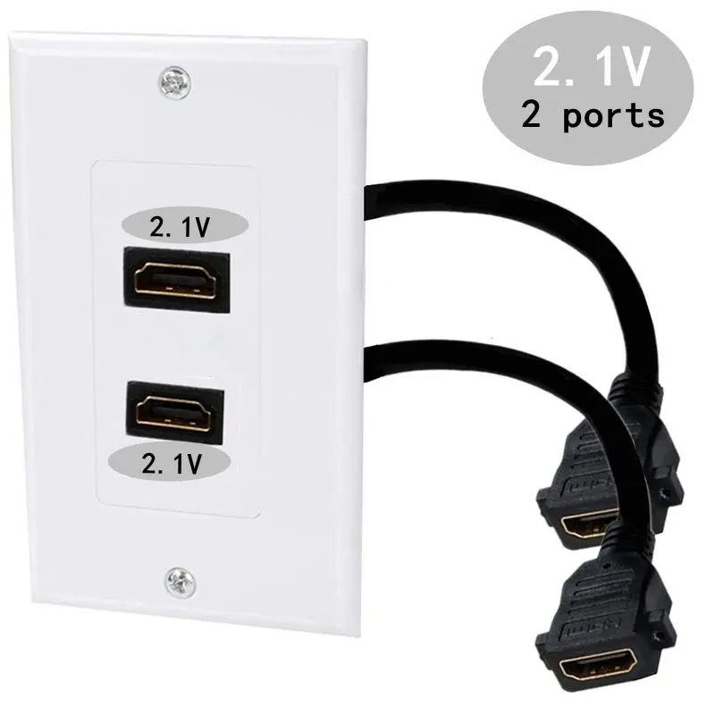 Wersja 8K 2.1 48 Gb/s 60 Hz Kompatybilny z HDMI Panel o wysokiej rozdzielczości Wtyczka ścienna Spawanie Bezpłatne Nadaje się do okablowania inżynieryjnego