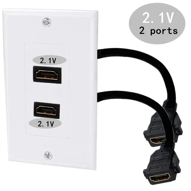 Wersja 8K 2.1 48 Gb/s 60 Hz Kompatybilny z HDMI Panel o wysokiej rozdzielczości Wtyczka ścienna Spawanie Bezpłatne Nadaje się do okablowania inżynieryjnego