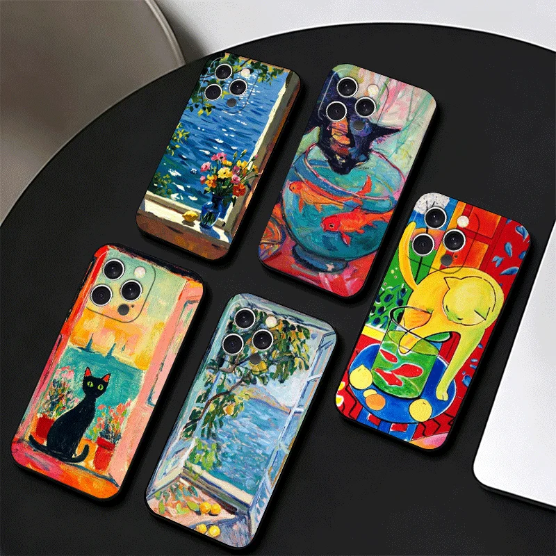 Funny Henri Matisse Art Painting Phone Case For iPhone 17 Air 16 15 Plus 11 14 Pro Max 17E 16E 13 12 7 XS X 8 SE Pattern Customi