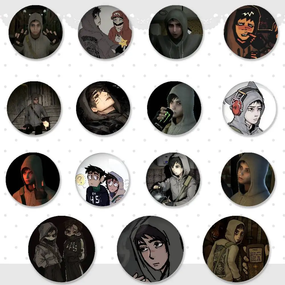 GameC- Cry Of F-Fear Badges Fashion New Hip Hop Versatile Round Metal Badge Cartoon Pin Gift Wholesale