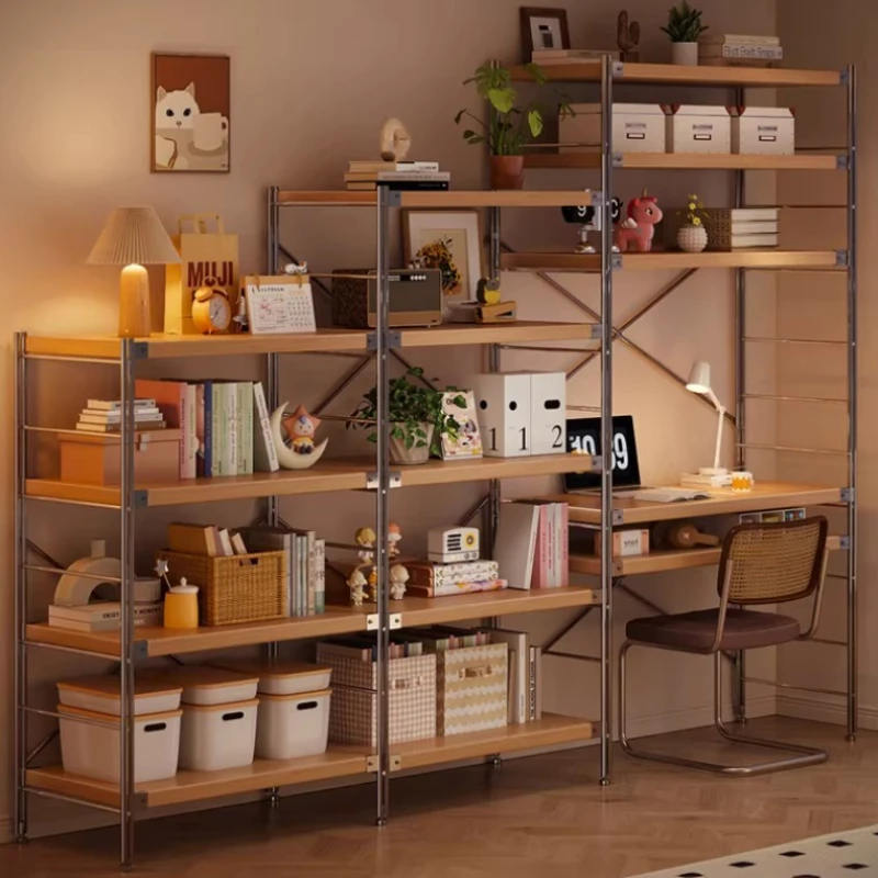 Japanese Style Shelf Optical Axis Living Room Multi-layer Storage Rack Kitchen Balcony Storage Bookcase Small Shelf Display
