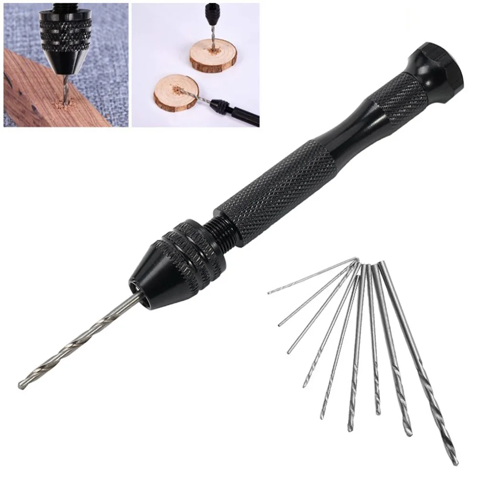 0,3-3,2mm Kleine Hand Bohrer Holzbearbeitung Bohren Werkzeuge Aluminium Legierung Mini Holz Hand Bohrfutter Für Bohren Holz schmuck Werkzeuge