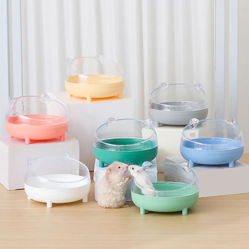 الحيوانات الأليفة الهامستر رمل المرحاض الحمام بيت الحيوانات الأليفة حاوية حمام الرمل الشفافة حوض الرمل الدب الذهبي السنجاب حمام الحيوانات الأليفة الصغيرة