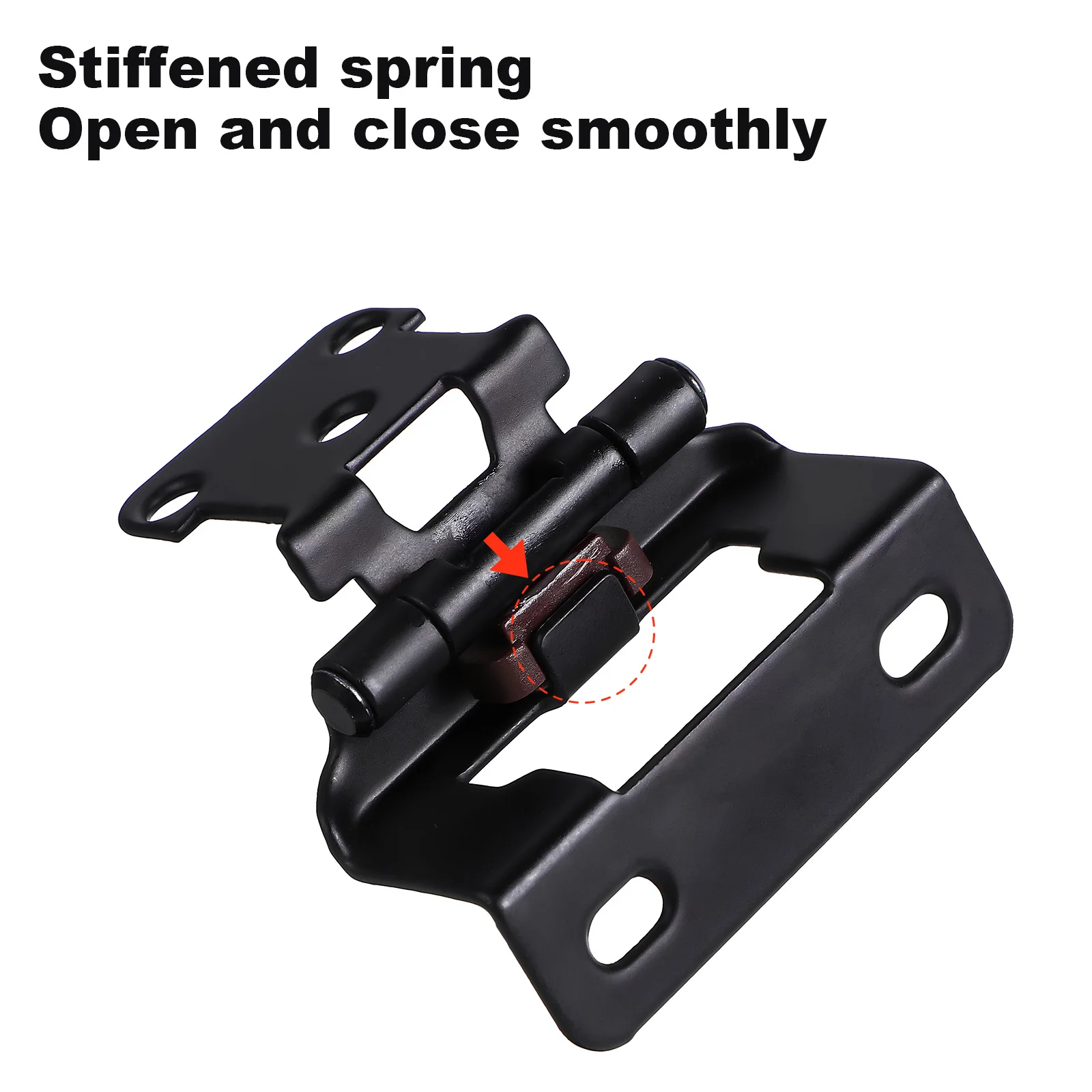 

1 set 1 Set Overlay Cabinet Hinges Soft Close Self-Closing Black Hidden Sturdy Rustproof Cold Rolled Steel Furniture Door Window