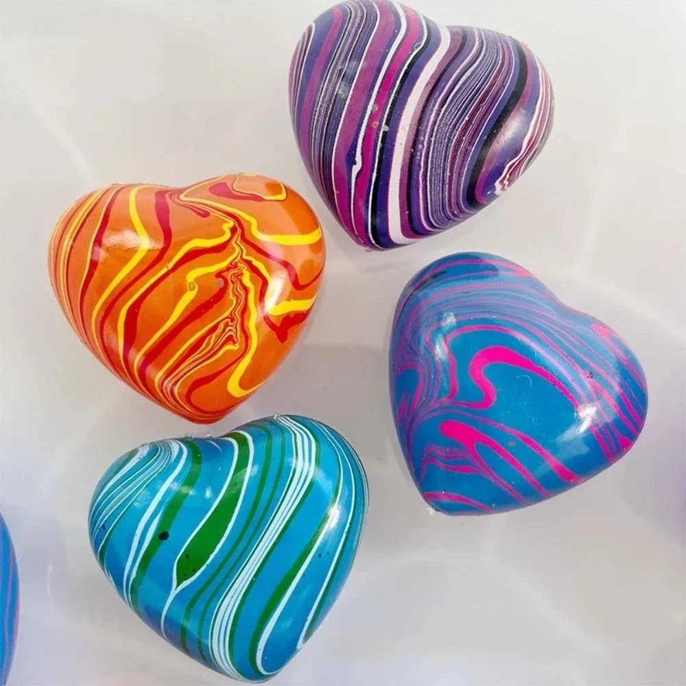 Viral Marbled Swirl Slushy Squishy Toy Heart Egg Cartoon Bear Fidget Toy Slow Rebound Kawaii Squeeze Toy Relaxation
