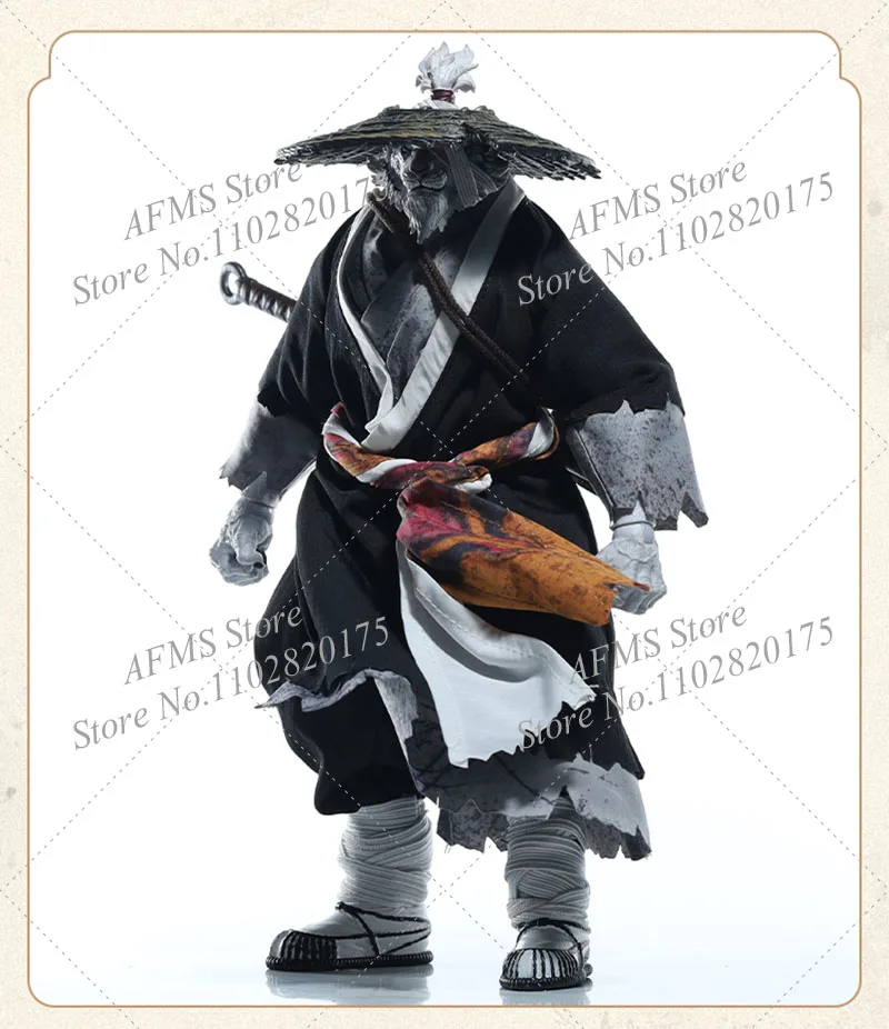 Furay Planet 1/12 مقياس تحصيل النمر الأبيض الناسك الرجل العجوز رداء الكونغفو بدلة تدريب تناسب 7 بوصة دمية شخصيات الحركة #3