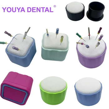 치과 장비 라운드 엔도 스탠드 청소 폼 파일 드릴 블록 홀더 스폰지 Autoclavable Lab 라운드 엔도 스탠드 고무