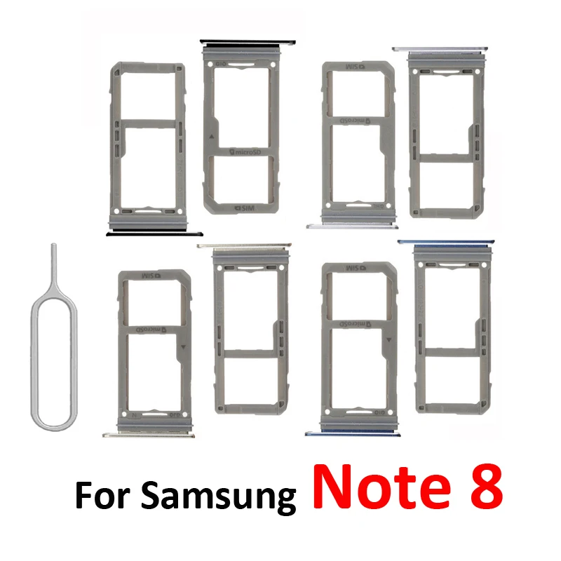 

Sim Tray Adapter For Samsung Galaxy Note 8 N950 N950F N950N N950U N950W N950X Phone Housing SIM Micro SD Card Holder