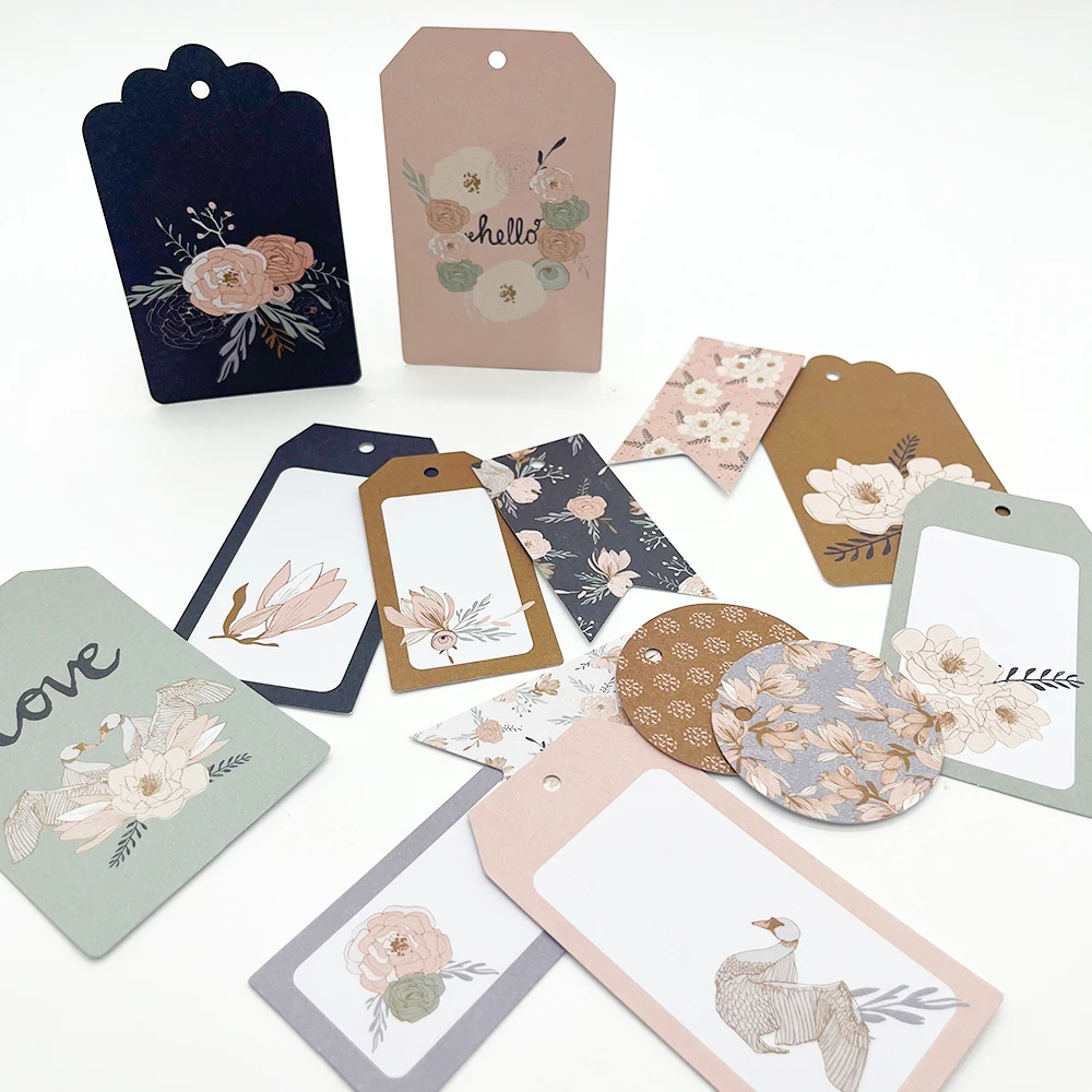 Creative Path Decorative Scrapbooking Gift Tags 14pcs New Beginning Cardboard Paper Tags For Journaling Crafting DIY Card Making