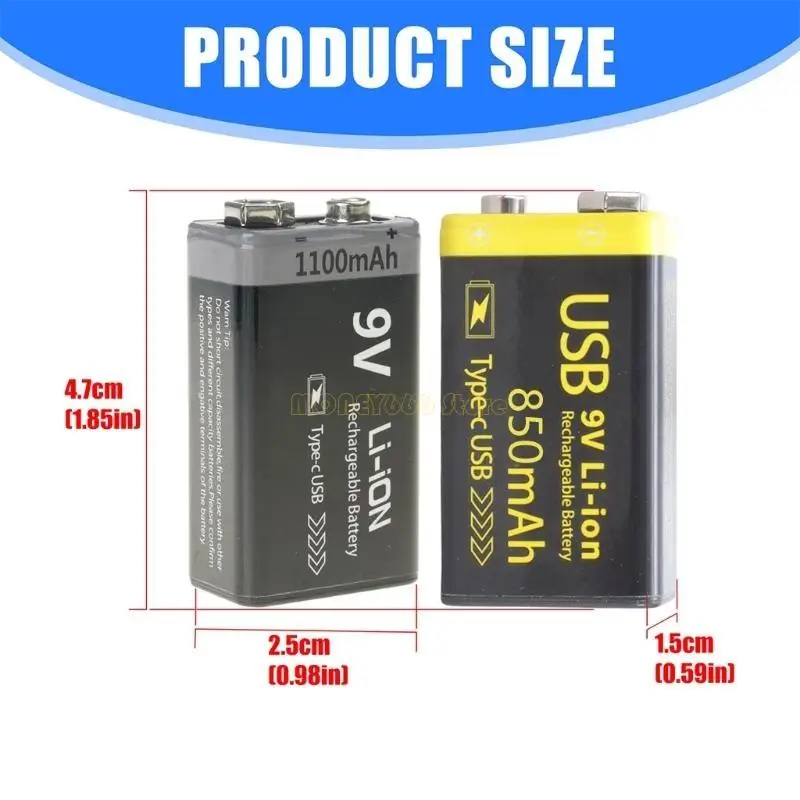 F62C 9V 800/1100MAH Batería litio recargable adecuado para juguetes control remoto