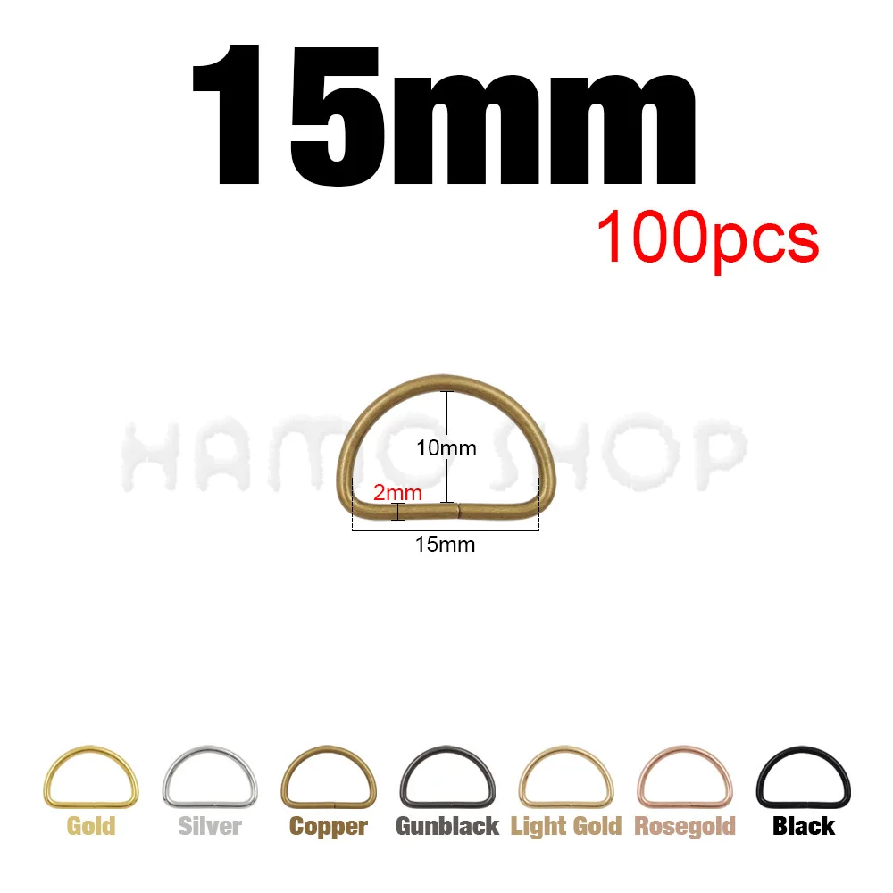 20-1000 stücke Metall D Ring Einstellbare Schnalle Verschluss Für Gurtband Rucksäcke Riemen Taschen Katze Hund Kragen Kette Schnallen DIY zubehör