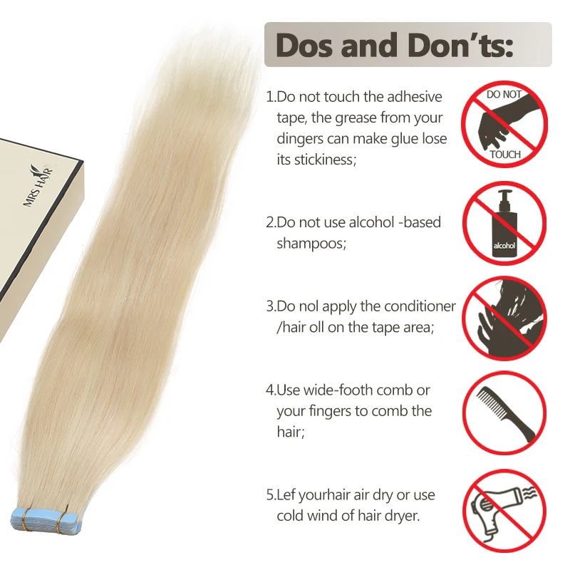 Salon Proven Tape-in Haarverlängerungen 100% Echthaar für Einen Unsichtbaren Natürlichen Look Einfache Anwendung & Vollständige Farbauswahl – Detail 3