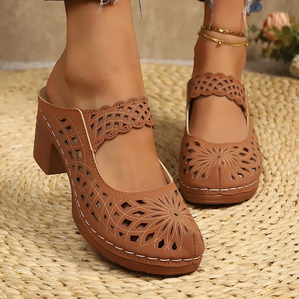 Sandálias Mules Femininas com  - Vintage Fashion Dresses avaliação e preço