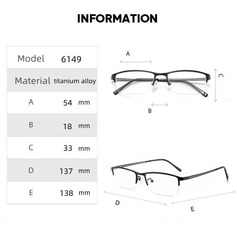 Brand Design Classic Business Frame Novo 2023 Moda Óculos Quadros Homens Optical Vintage Glasses Frame Masculino oculos de grau