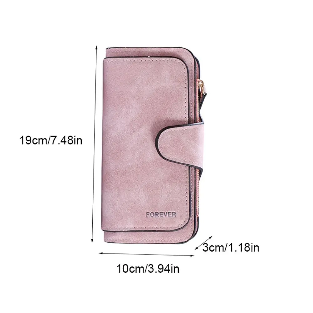 المحمولة متجمد ثلاثة محفظة قابلة للطي يده سستة بطاقة الائتمان حقيبة طويلة غلق بمشبك بو الجلود محفظة نسائية للعملات المعدنية الذكور #5