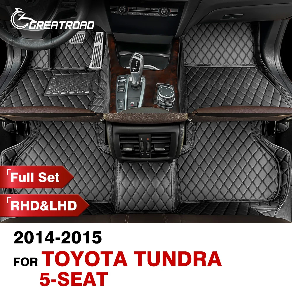 Car Floor Mats For Toyota Tundra 5 Seats 2014 2015 Custom Auto Foot Pads Automobile Carpet Cover Interior Accessories