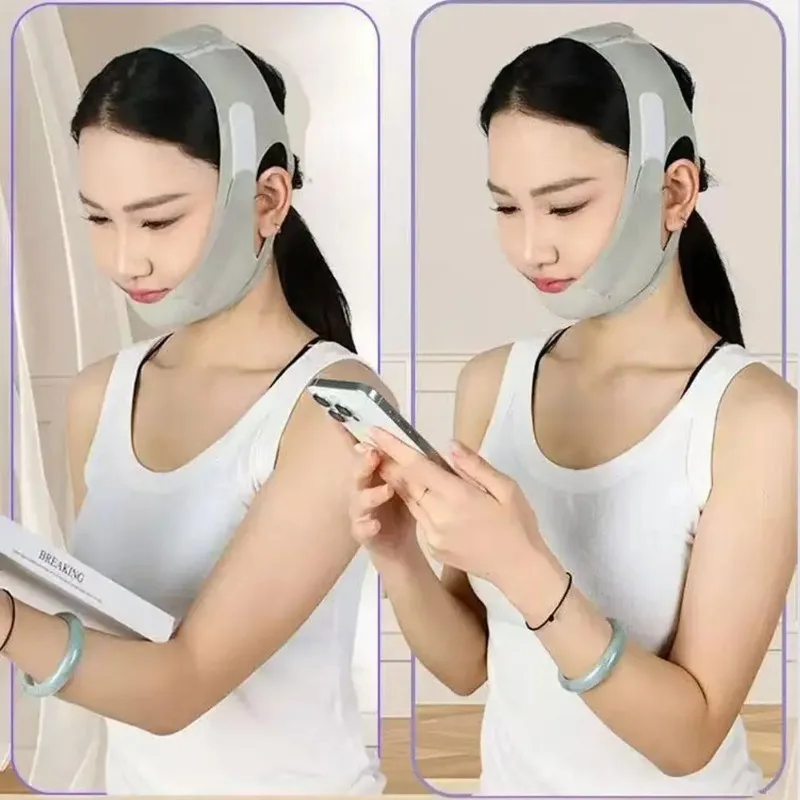 Beauty Face Sculpting Sleep Mask Reusable V Shaper Mask Women Face Slimming Bandage Chin Cheek Lift Up Belt Anti Facial Massager - view 4