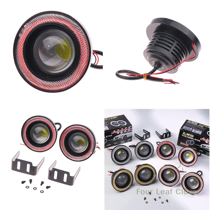 

2 шт., 3,5 дюйма, 12 Вт, автомобильный COB, светодиодный противотуманный фонарь, сигнальные лампы ангела, противотуманные фары, проектор для вождения, фары, аксессуары для автотюнинга