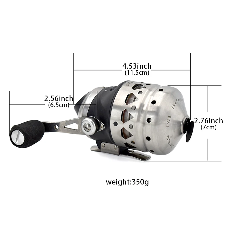 CNC Professional Fishing Reel, Slingshot Fishing Accessories, 6 + 1 BB Bearings, 3.6:1 Gear Ratio, Portable Wrist Fishing Reel