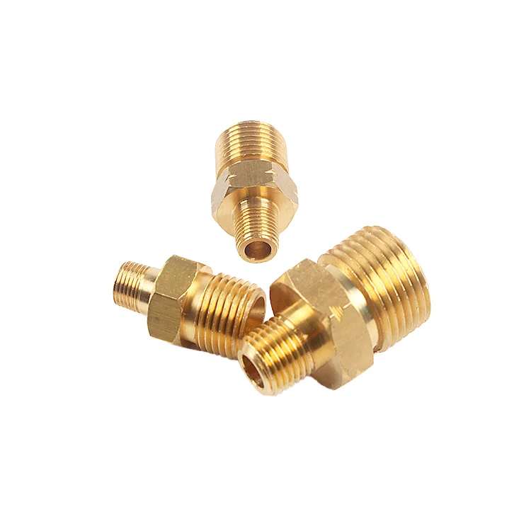 

1/4 3/8 1/2 Brass Male Nipple Couplings Thread Hexagonal Connectors brass nipple fitting