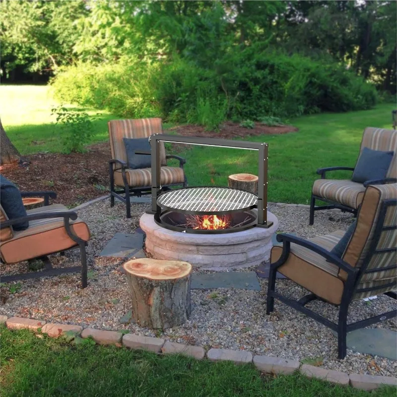 only fire Santa-maria Style Grill Rotisserie System Adjustable Cooking Grate Attachment for Weber 22 inch Kettle Grills