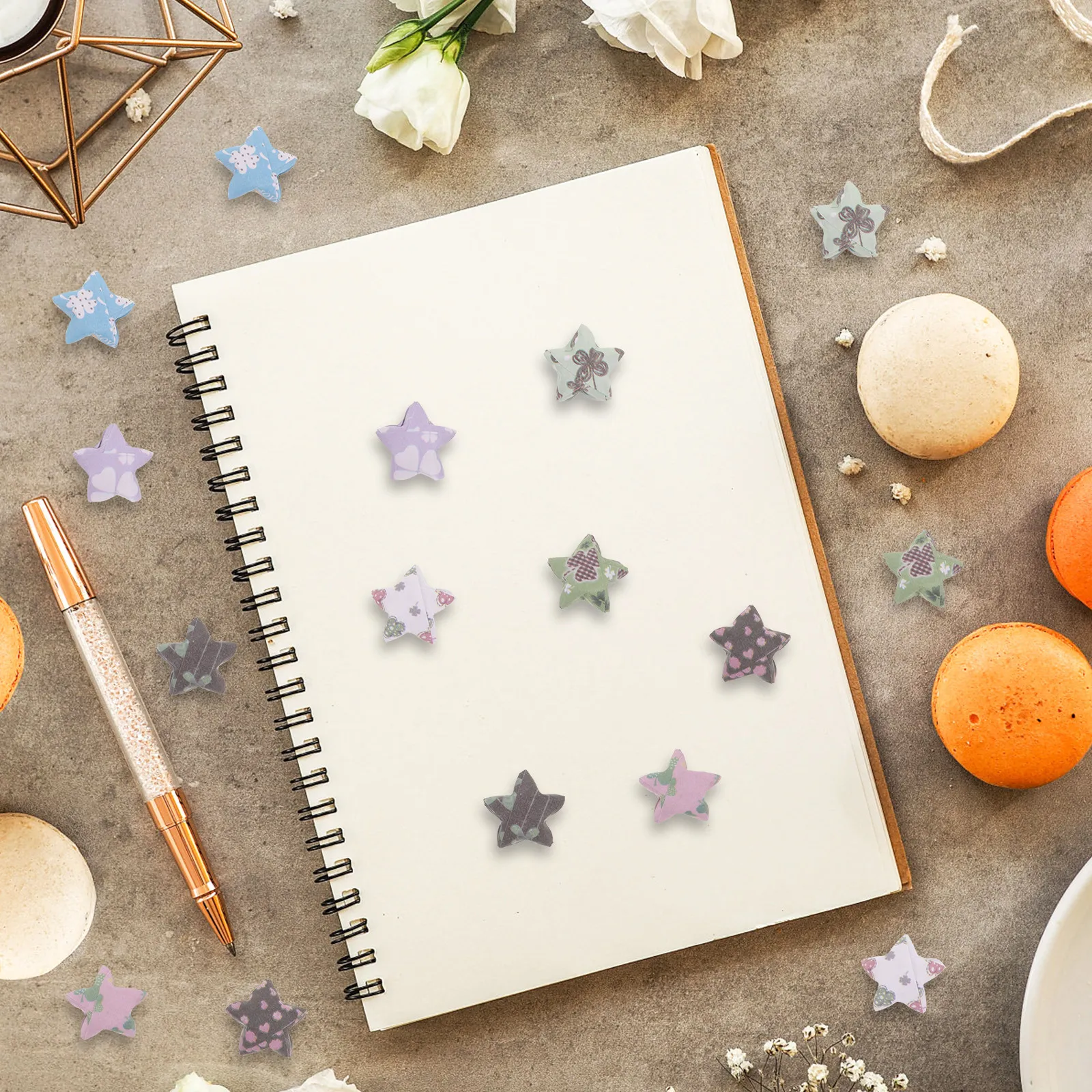 Art Craft Leaves - ชุดทำดาวกระดาษโอริกามิสีสัน 540 ชิ้น สำหรับนักเรียน งานศิลปะ งานฝีมือ