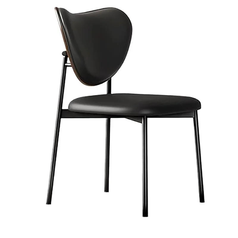 

Nordic Leather Dining Chair Luxury Kitchen Outdoor Furniture Dining Chair Balcony Accent Sedia Da Pranzo Nordic Furniture