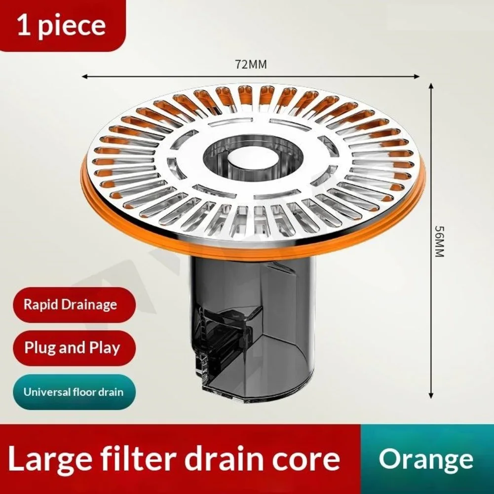 Removable Core Floor Drain Core Easy Maintenance Tool-free Installation Prevention Grille Filter Basket For Kitchen Drain