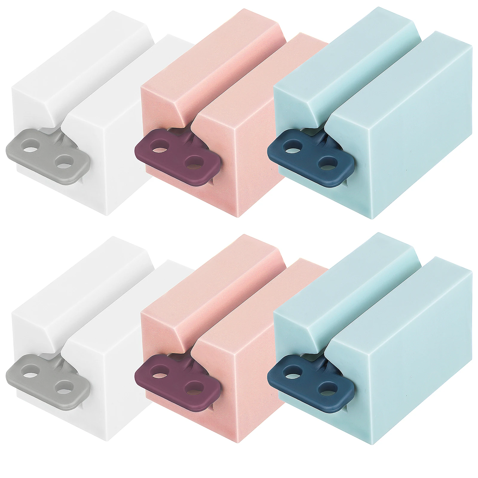 

6 Pcs Toothpaste Squeezer Premium PP Reusable Save Toothpaste Control Dosage Rolling Tube Dispenser Holder Stand Tool Home