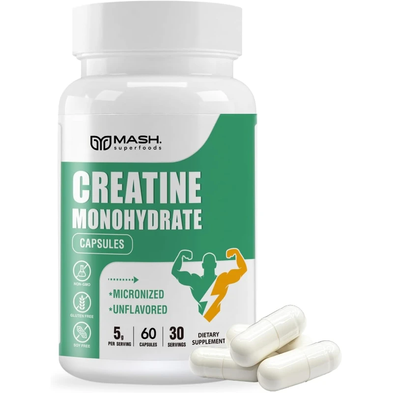 

Creatine Monohydrate Daitea, 3000 мг, 120 капсул, для выносливости мышц, без ГМО, без глютена