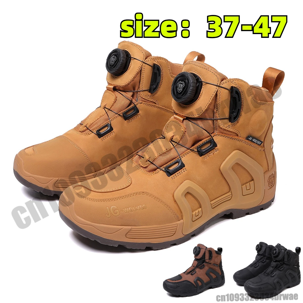 

JG WOLVES Mens Motorcycle Boots Outdoor Waterproof Motorcycle Cycling Shoes Breathable Anti-slip Anti-fall Motorcycle Gear