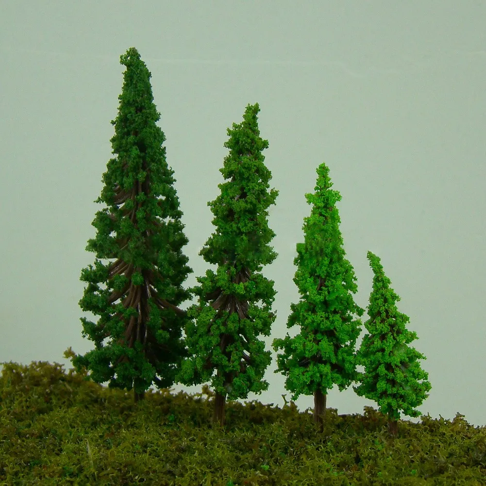 40pc 1:100 Scale Model Trees 3.5cm/4.5cm Plastic Model Train Artificial Miniature Tree Scenery Railroad Decor Building Landscape