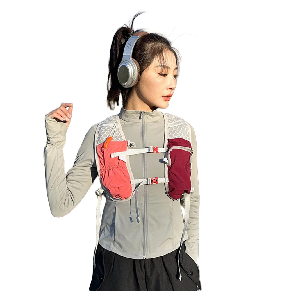 سترة جري مرطبة قابلة للتنفس، حقيبة نهارية عاكسة للضوء في الهواء الطلق للمشي لمسافات طويلة والجري