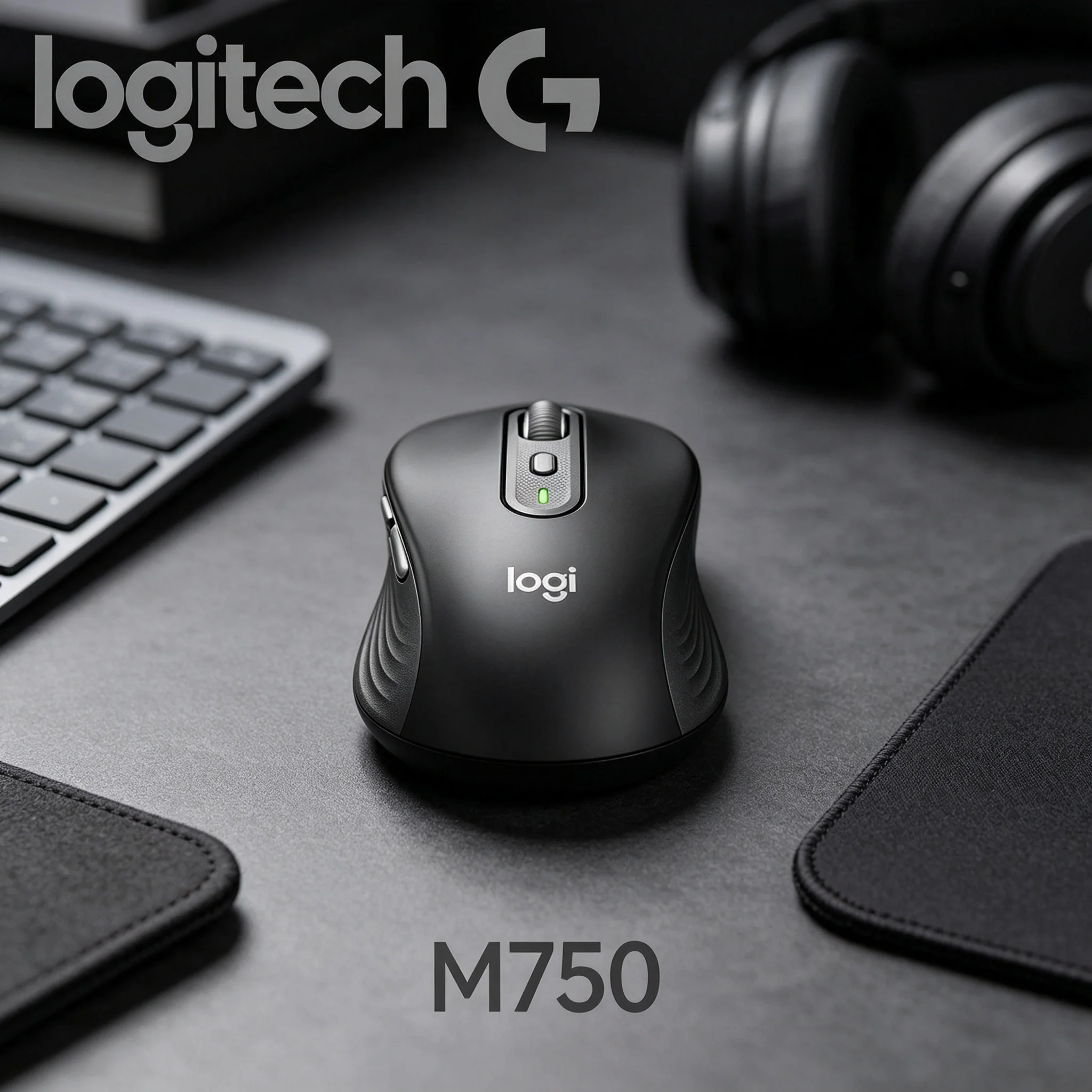 Logitech M750 Bluetooth 2.4G Dual Connection Mouse Reliable Office Peripheral For Student Office Worker Home User