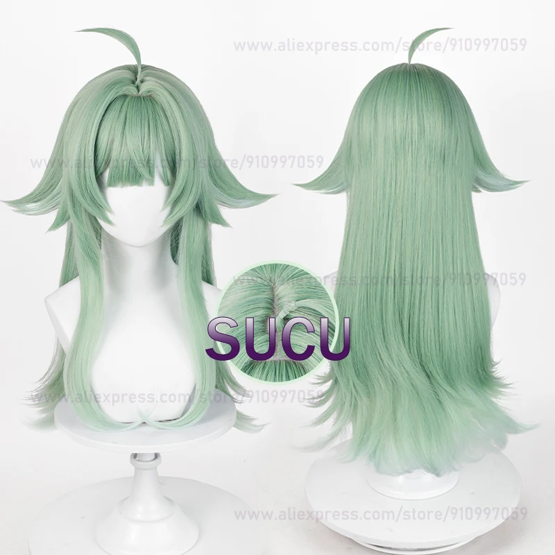 

Game Honkai Star Rail HuoHuo Cosplay Wig 66cm Long Scalp Green Anime Wigs Heat Resistant Synthetic Hair Halloween Wigs + Wig Cap