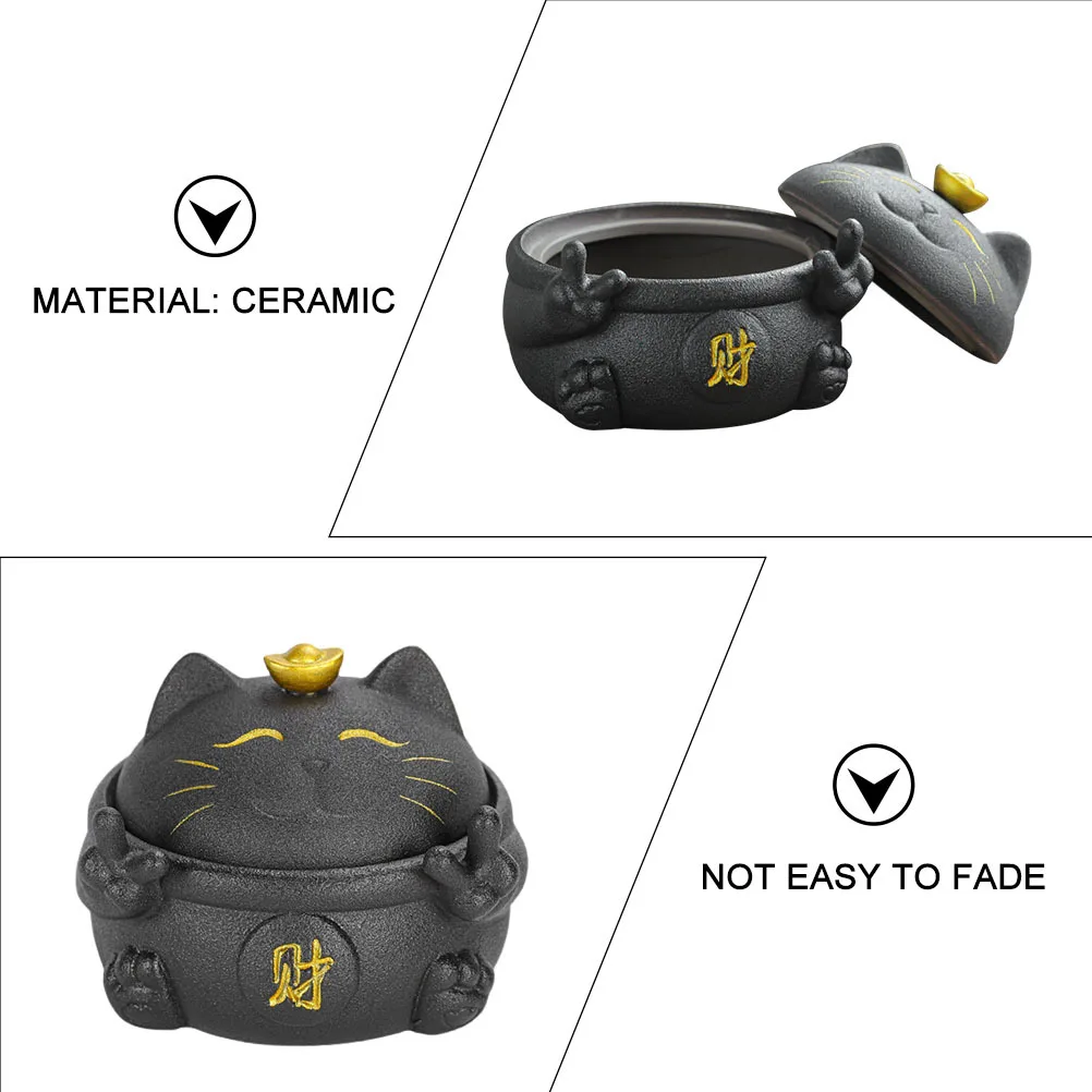 

Ashtray Desktop Ashtray Decorative Cigarette Butt Container Decorative Ashtray Ceramic Ashtray