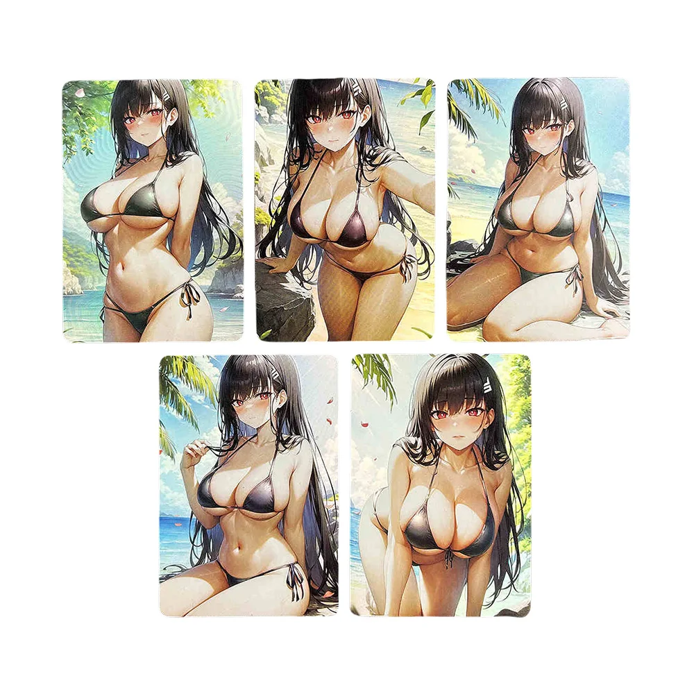 5PC/Set Anime Goddess Story DIY ACG Hyuga Hinata Tohsaka Rin Boys Game Toys Collectible Card Christmas Birthday Gift Board Game