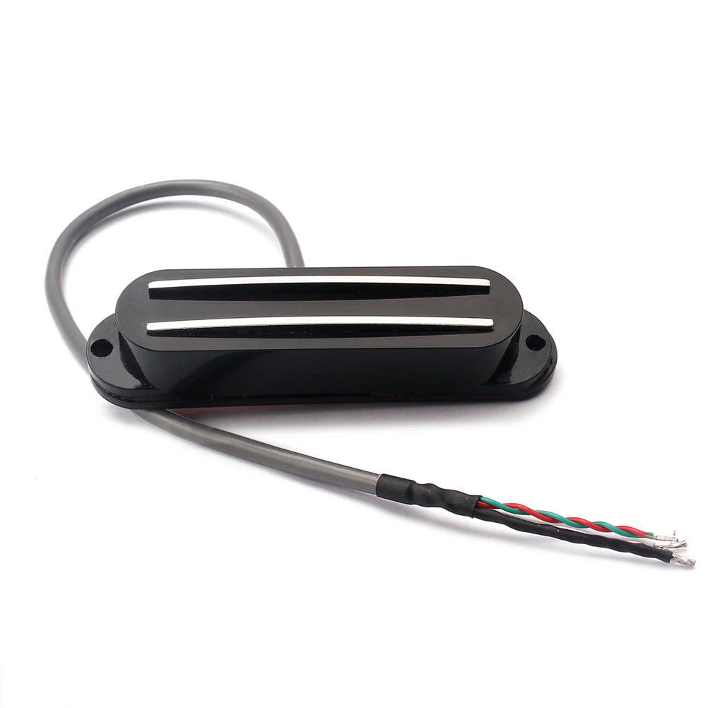 

Dual Rail Pickup Black Guitar Coil Pickups Double 4 Wires Humbucker Replacement