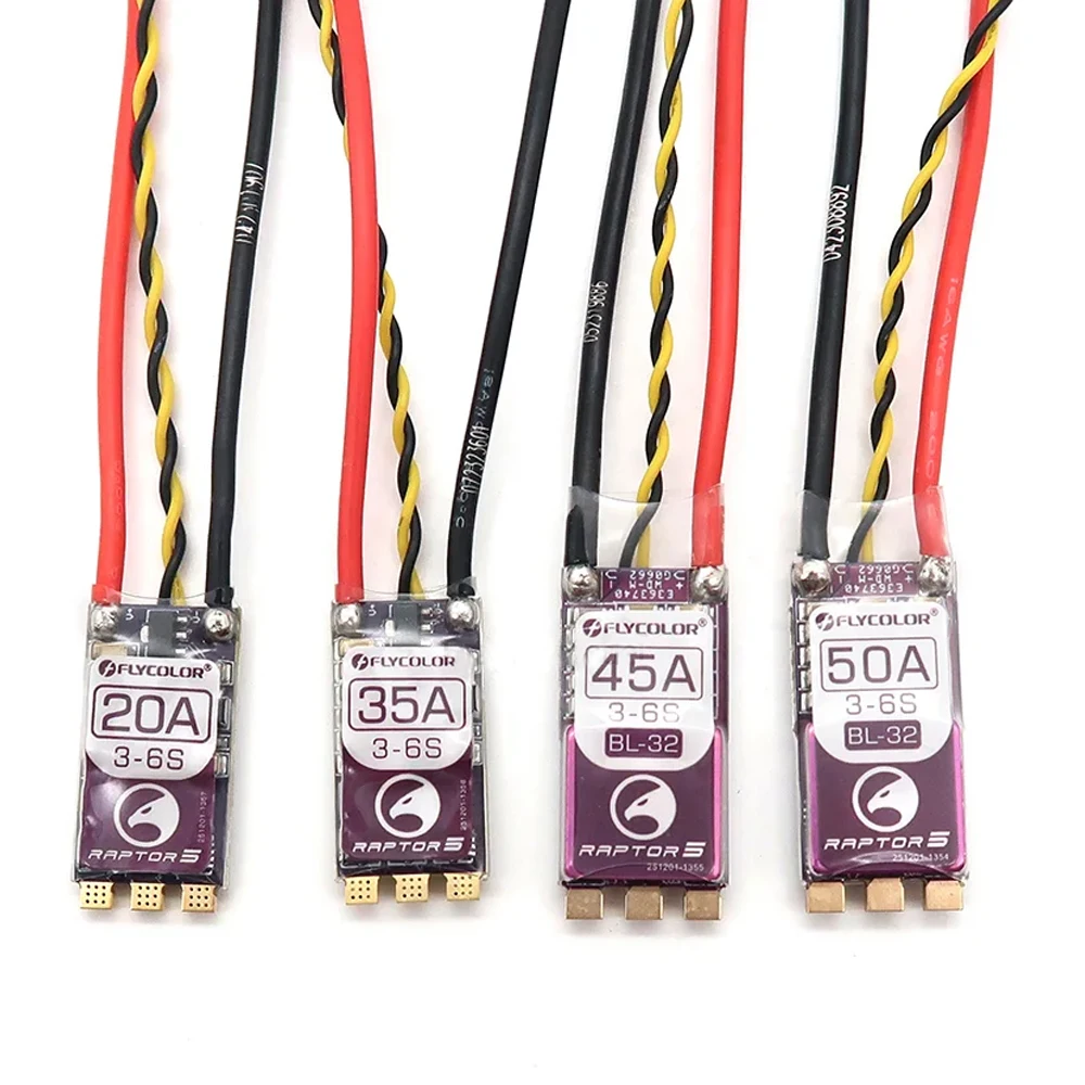 FLYCOLOR Raptor5 3-6S 32Bit ESC 20A-50A Dshot for FPV Racing Drone