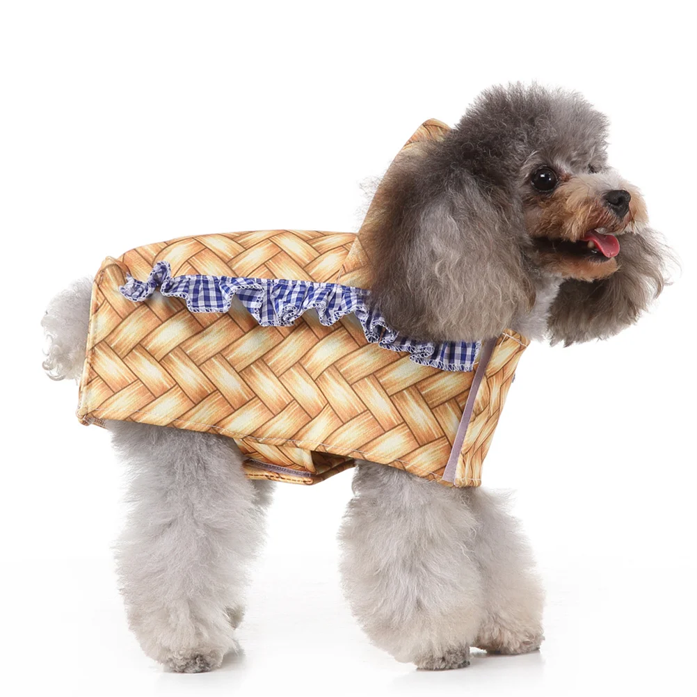 

Pet Dog Funny Basket Costume Comfortable Acrylic Fiber Clothes Halloween Christmas Carnival Outfit Pet Costume