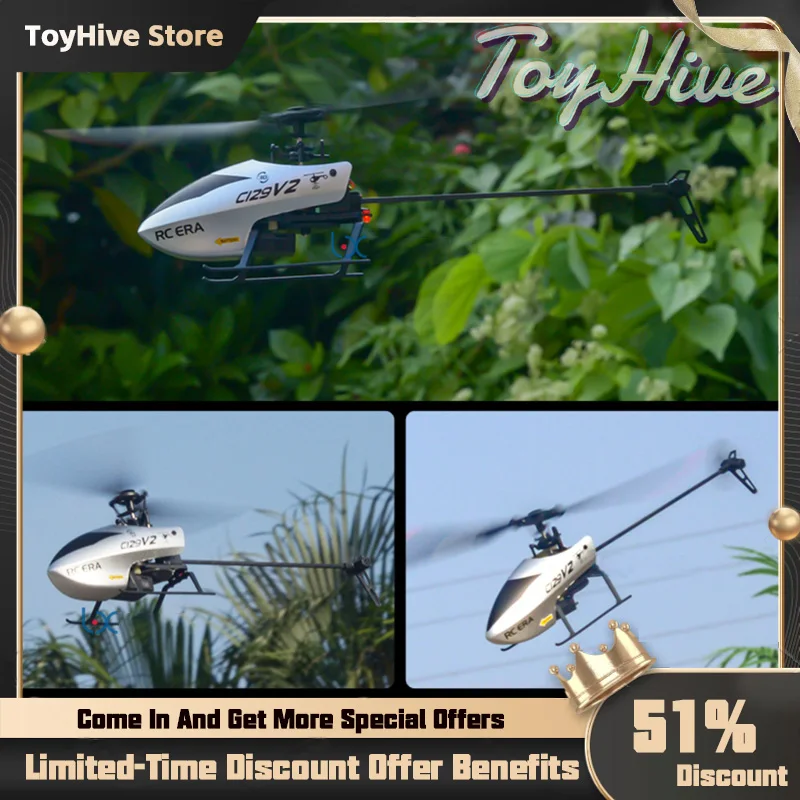 متوفر في المخزون C129 V2 RC هليكوبتر 6 قناة تحكم عن بعد هليكوبتر شحن لعبة الطائرة بدون طيار نموذج الطائرات بدون طيار لعبة تعمل بالريموت في الهواء الطلق #1