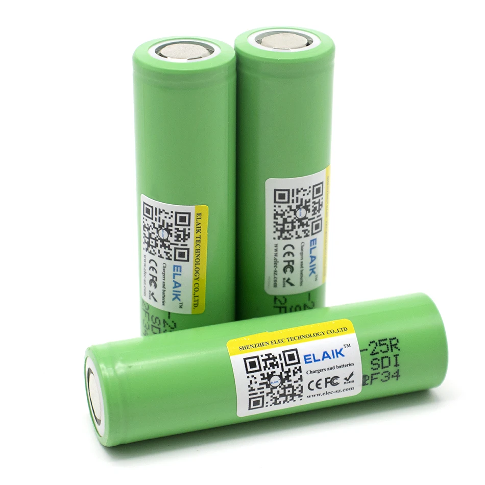 

20PCS New 18650 battery 2500mAh 3.7V High current 20A high power lithium battery 25R screwdriver power battery