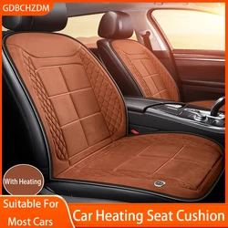 12V Heated Car Seat Cushion Cloth/Flannel Car Seat Heater Winter Warmer Seat Heating Car Accessories Heating Pads Set Universal